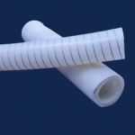 Silicone Hose With Fabric Mesh Wrap  & SS 316 L Helical wire